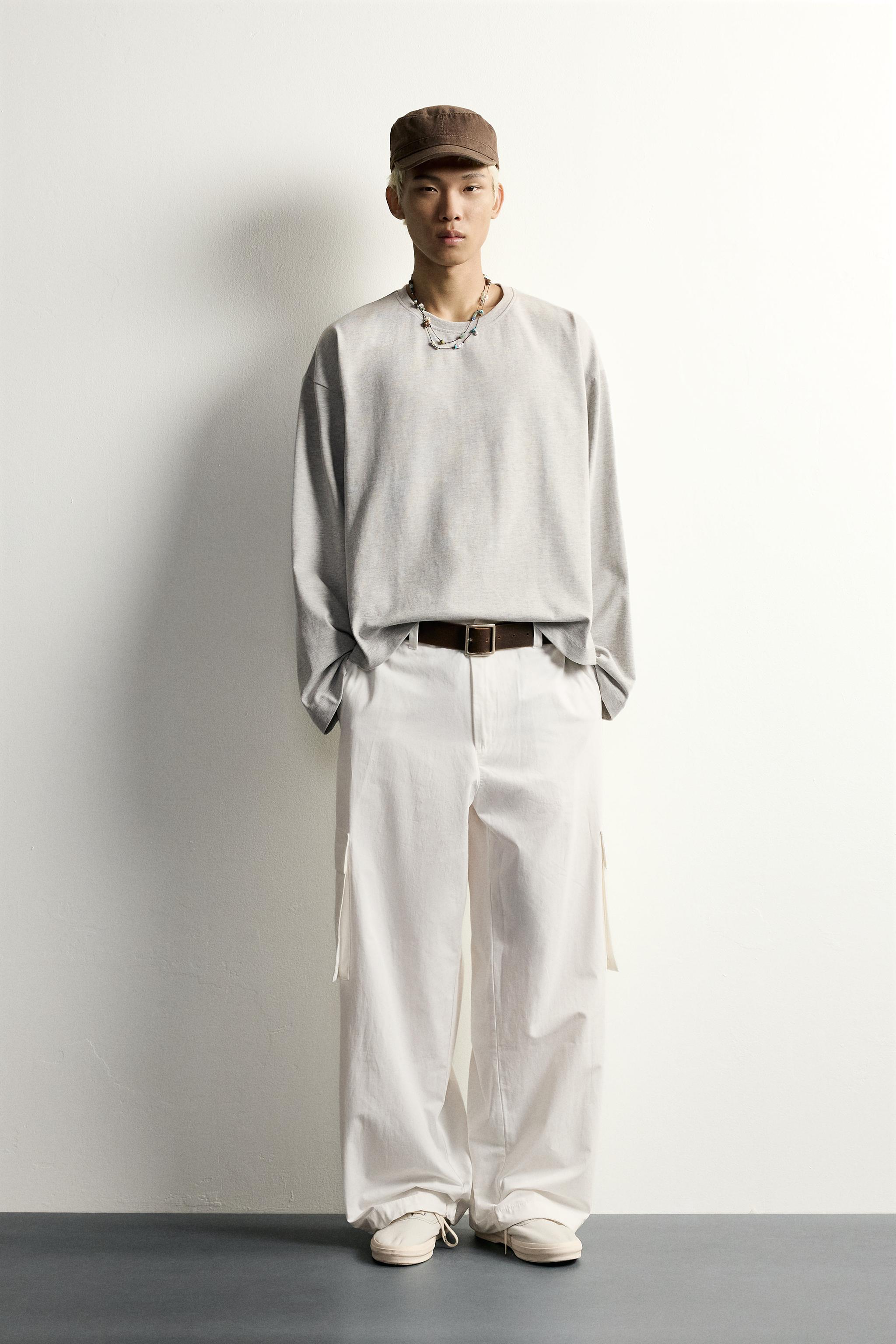 RELAXED FIT T-SHIRT — Gray marl