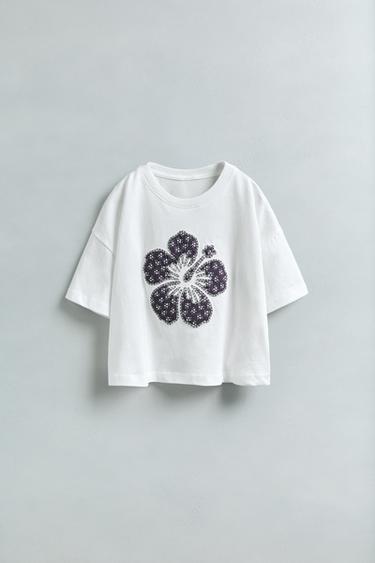 CAMISETA PARCHE - Blanco de Zara