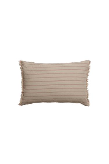 Zara STRIPED THROW PILLOW COVER - Red