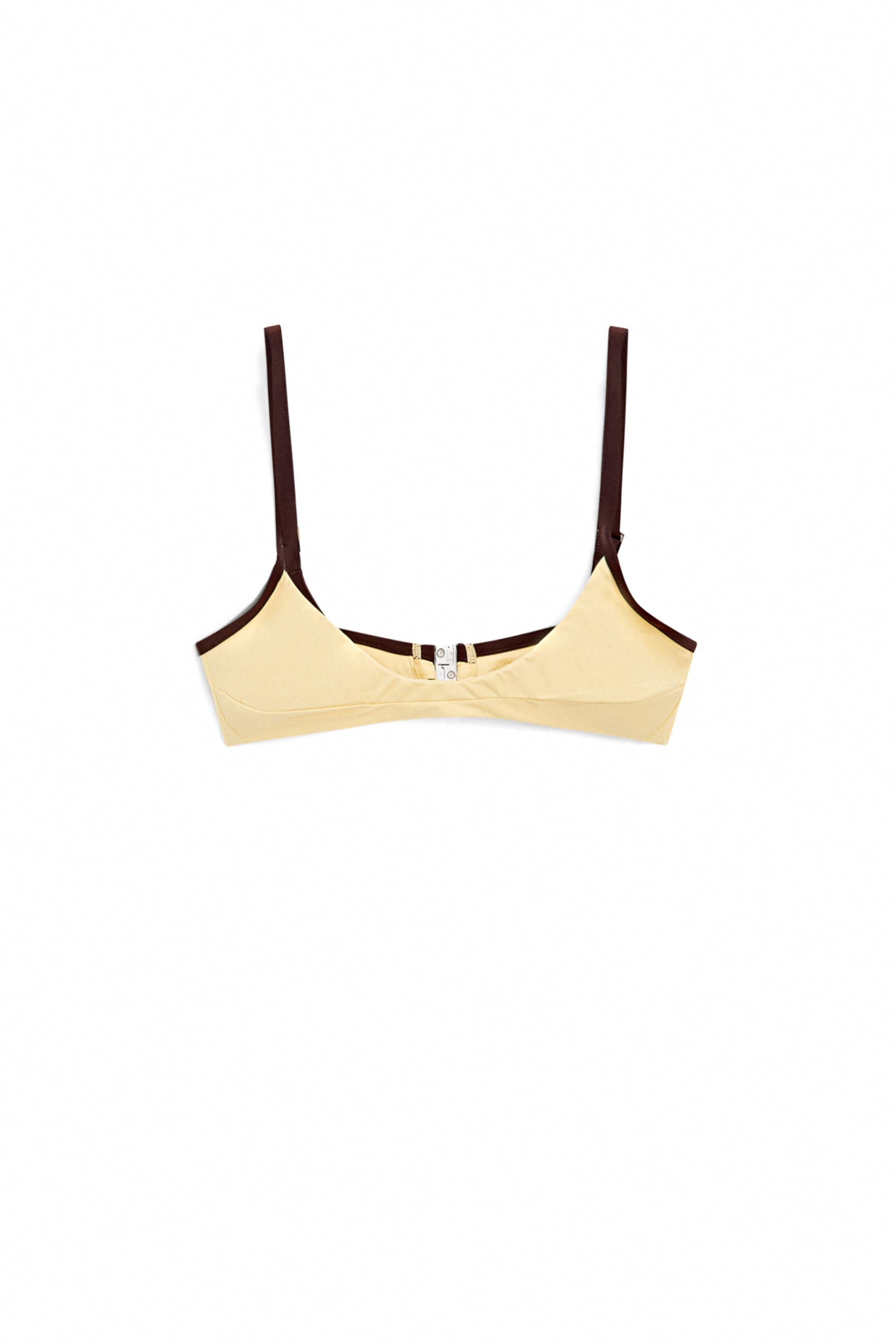 Contrast bikini top — Yellow
