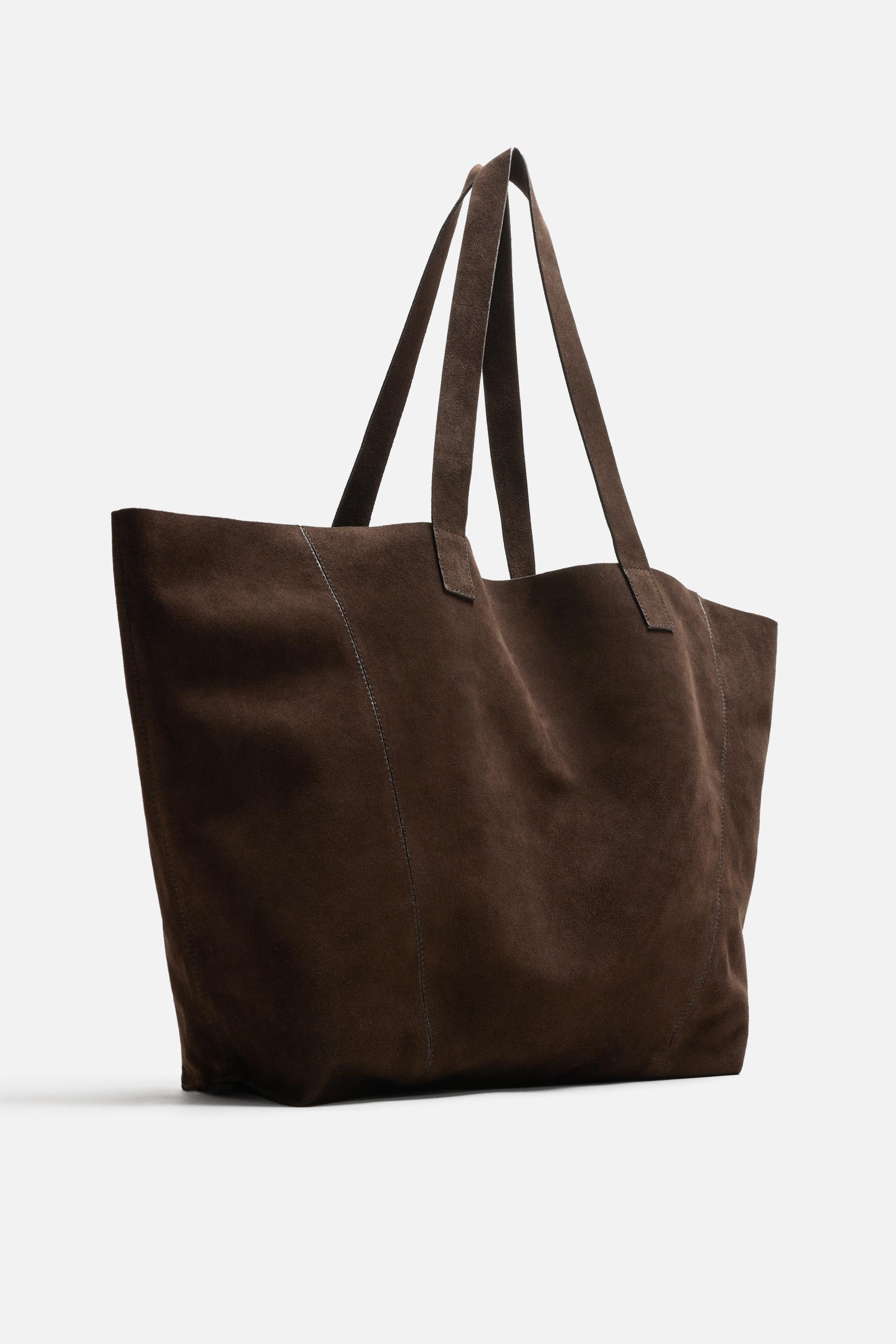 ブラウンレザートートバッグ レザートートバッグ - ブラウン | ZARA Japan / 日本