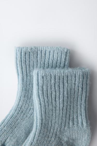 CHAUSSETTE 100 % CACHEMIRE - Bleu clair de Zara - Image 1
