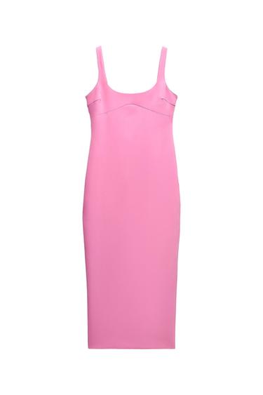 VESTIDO MIDI ENTALLADO