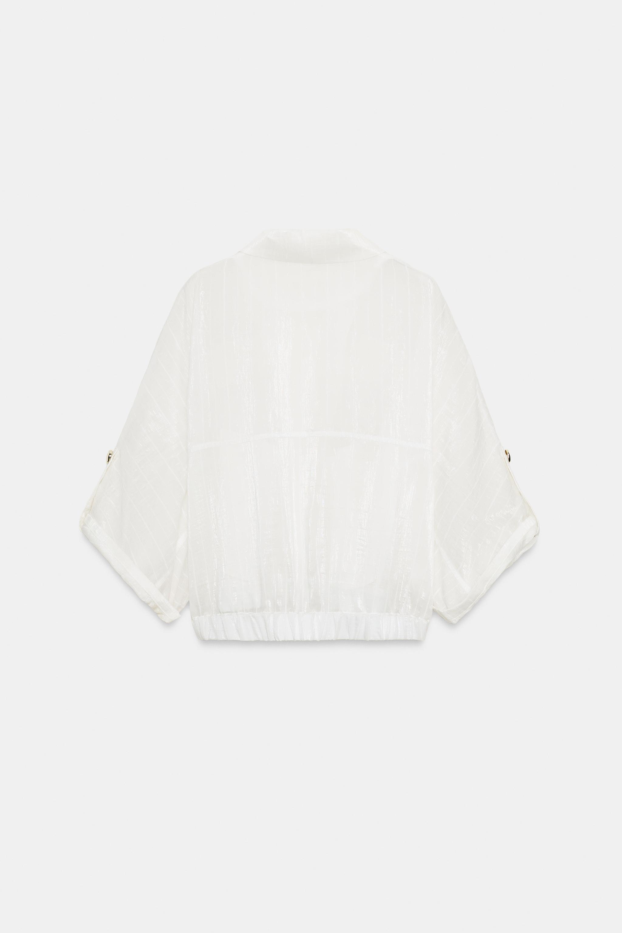BLOUSE SAFARI MANCHES RETROUSSÉES