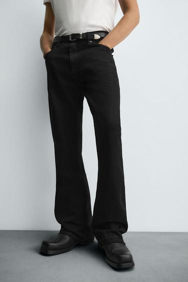 JEAN COUPE FLARE - Noir de Zara - Image 4
