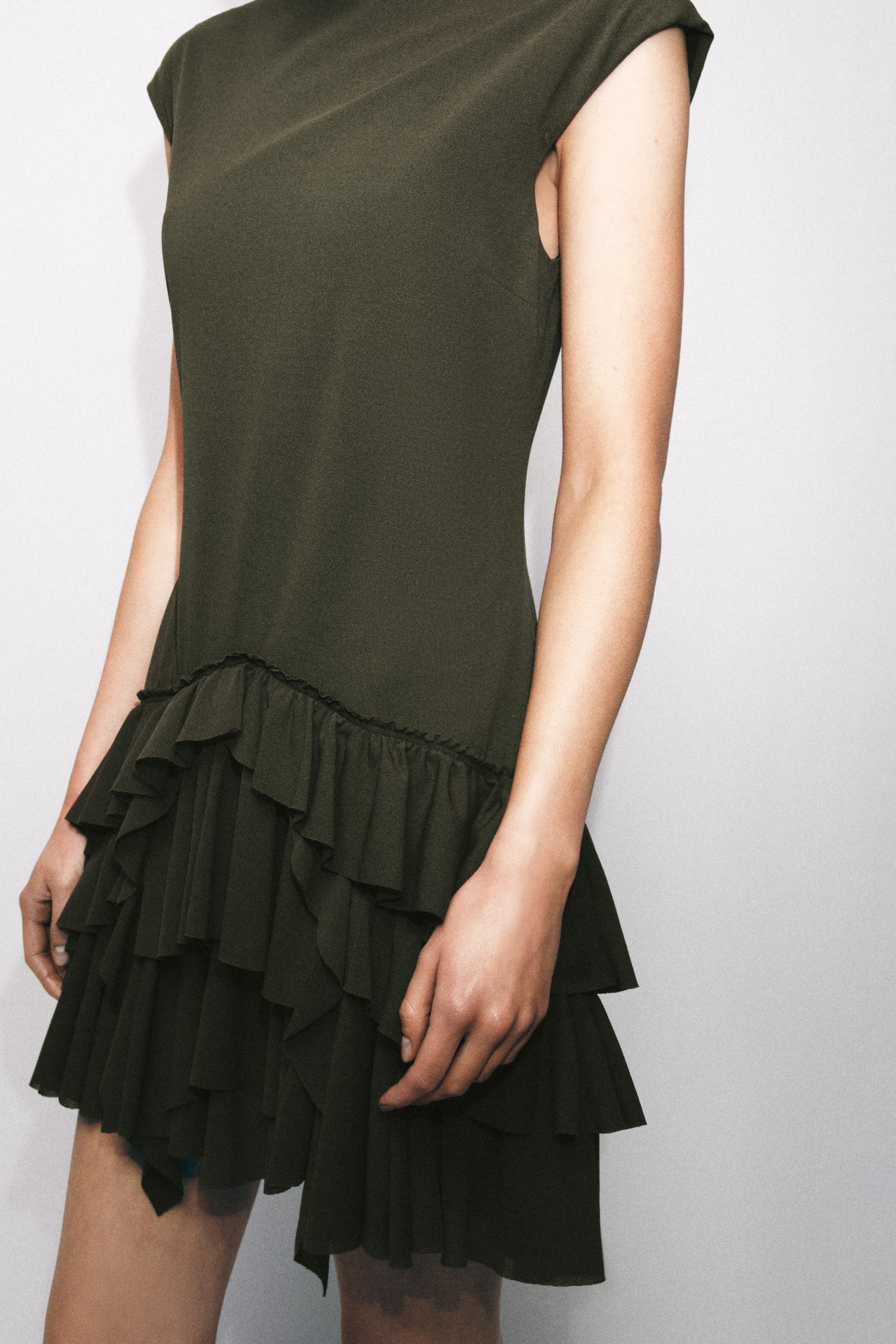 RUFFLED SHORT DRESS