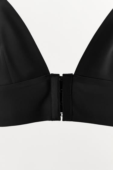 SOUTIEN-GORGE AVEC POLYAMIDE ET CROCHETS - Noir de Zara - Image 4