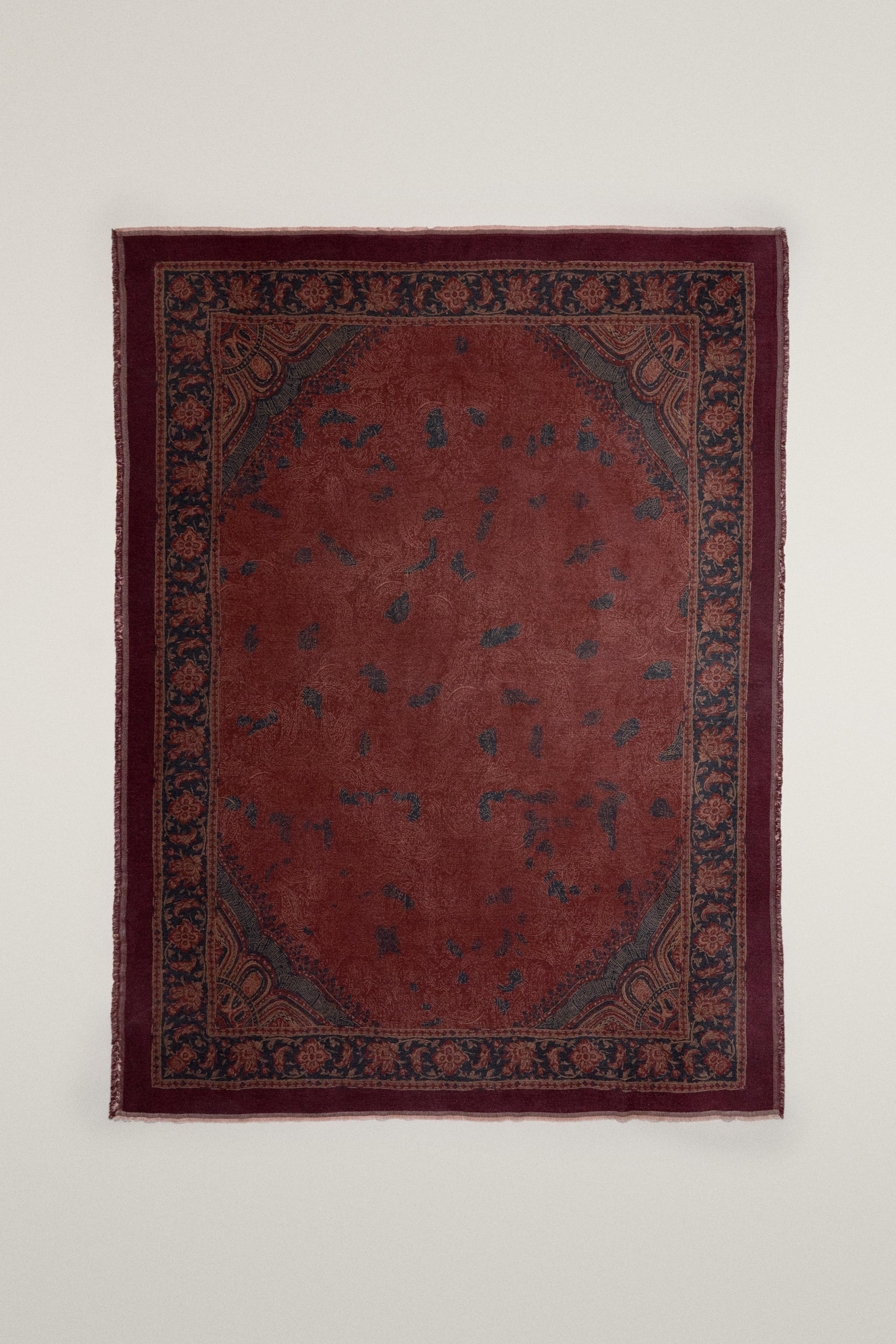 COUVERTURE JACQUARD CACHEMIRE