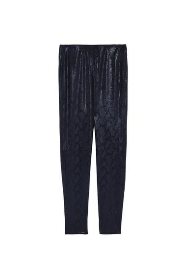 FAUX SNAKESKIN LEGGINGS