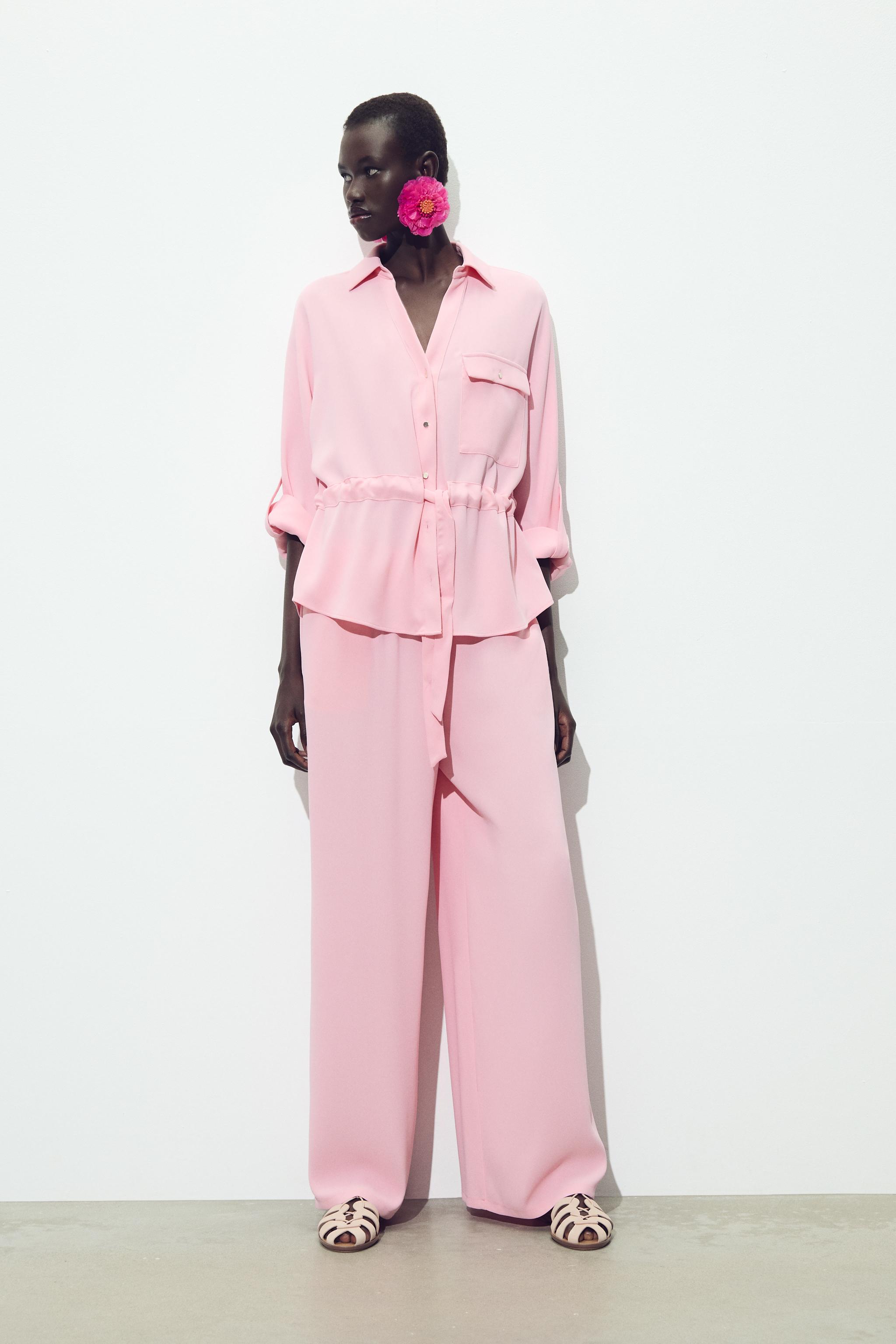 Blusas Negras Mujer Camisa Safari ZARA Mujer En Crepe Negro