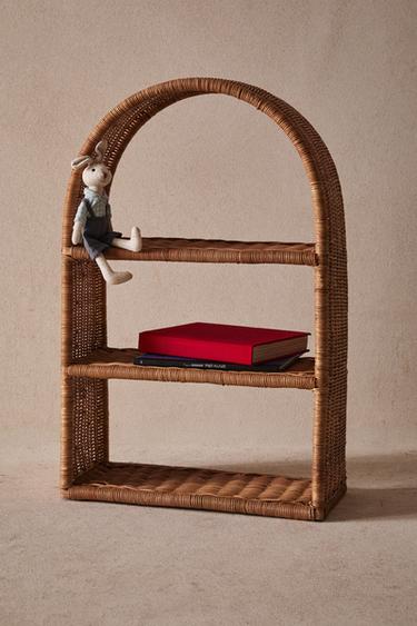 CHILDREN’S OVAL RATTAN SHELVING UNIT - Light beige by Zara - Image 5