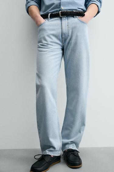 COTTON-LYOCELL STRAIGHT-LEG JEANS - Light blue by Zara - Image 4