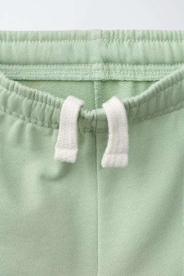 SLOGAN JOGGING BERMUDA SHORTS - Sea green by Zara - Image 2