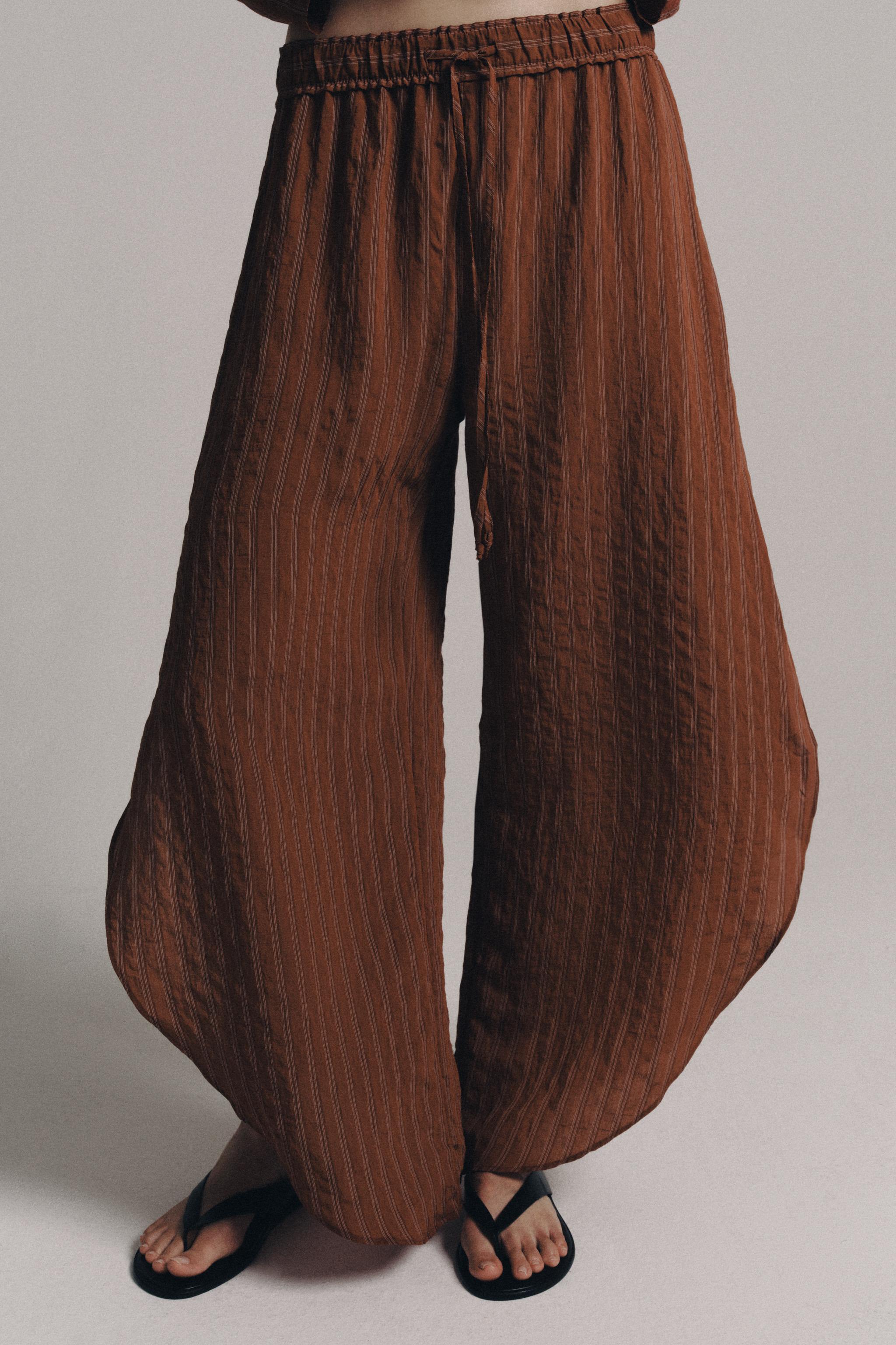 ZW COLLECTION SIDE VENT TROUSERS — Burnt orange