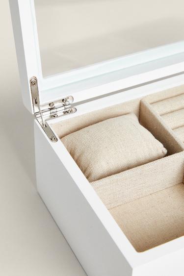LACQUERED JEWELLERY BOX WITH DRAWER - White by Zara - Image 3
