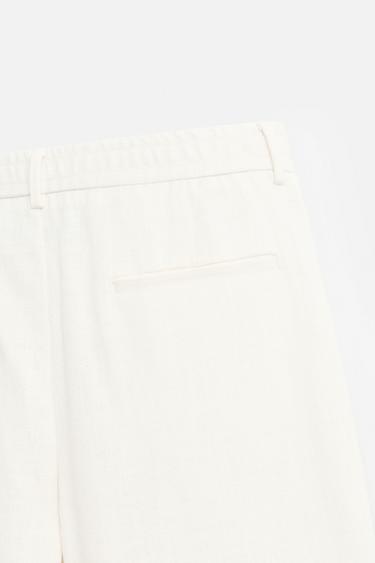 PANTALON REGULAR FIT STRUCTURÉ - Écru de Zara - Image 9