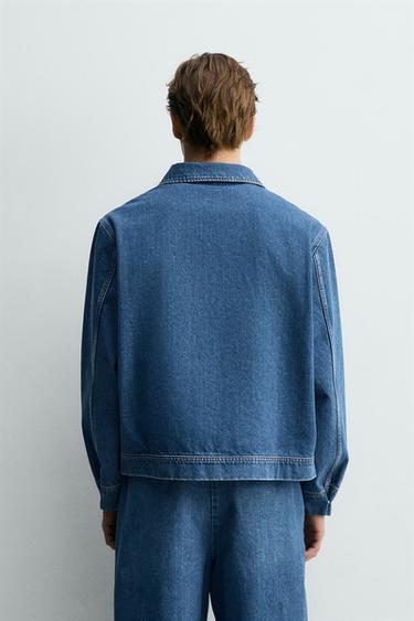 DENIM ZIP-UP JACKET - Blue by Zara - Image 2