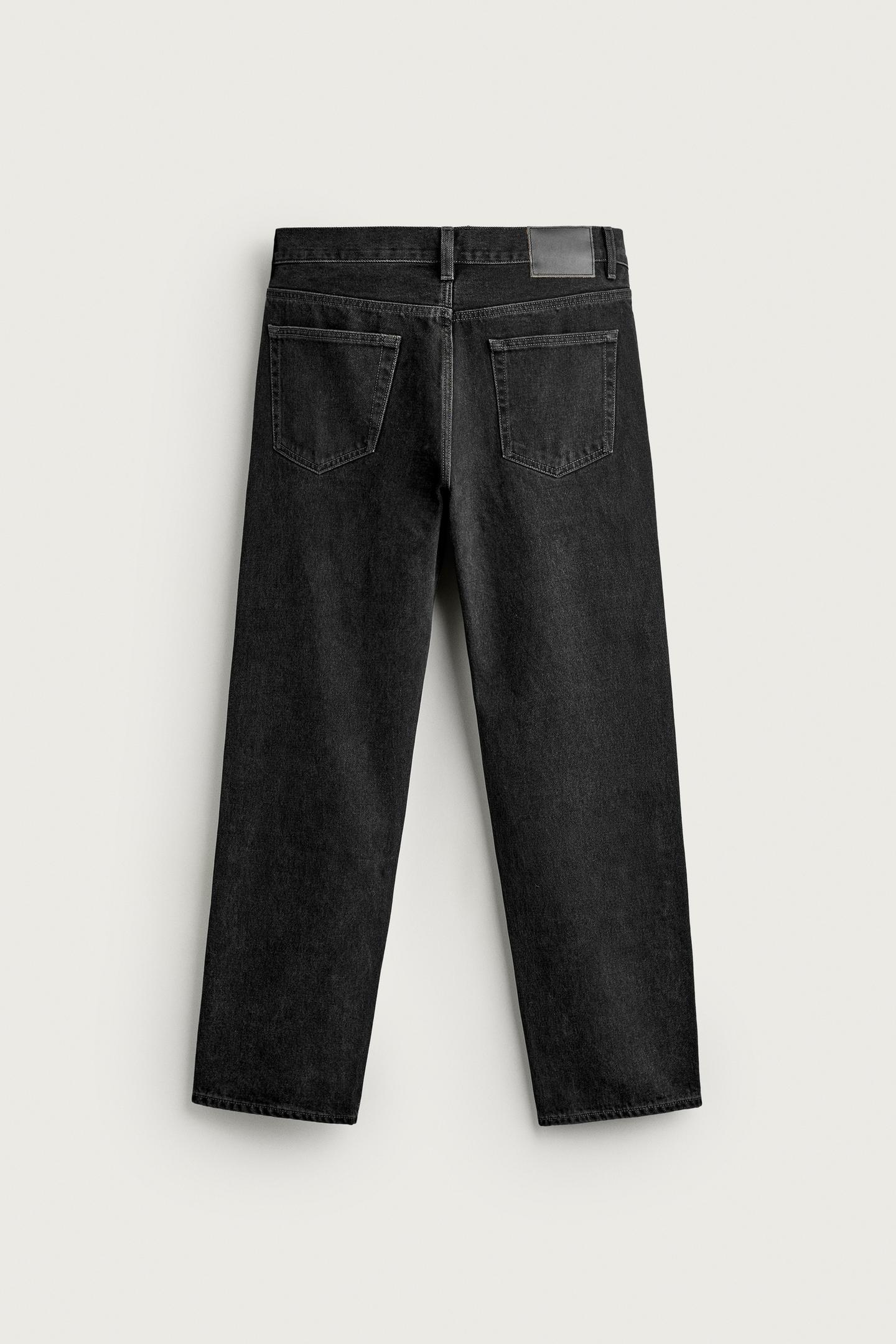 Мужские джинсы Zara Loose-Fit, цвет: Чёрный — фото 8