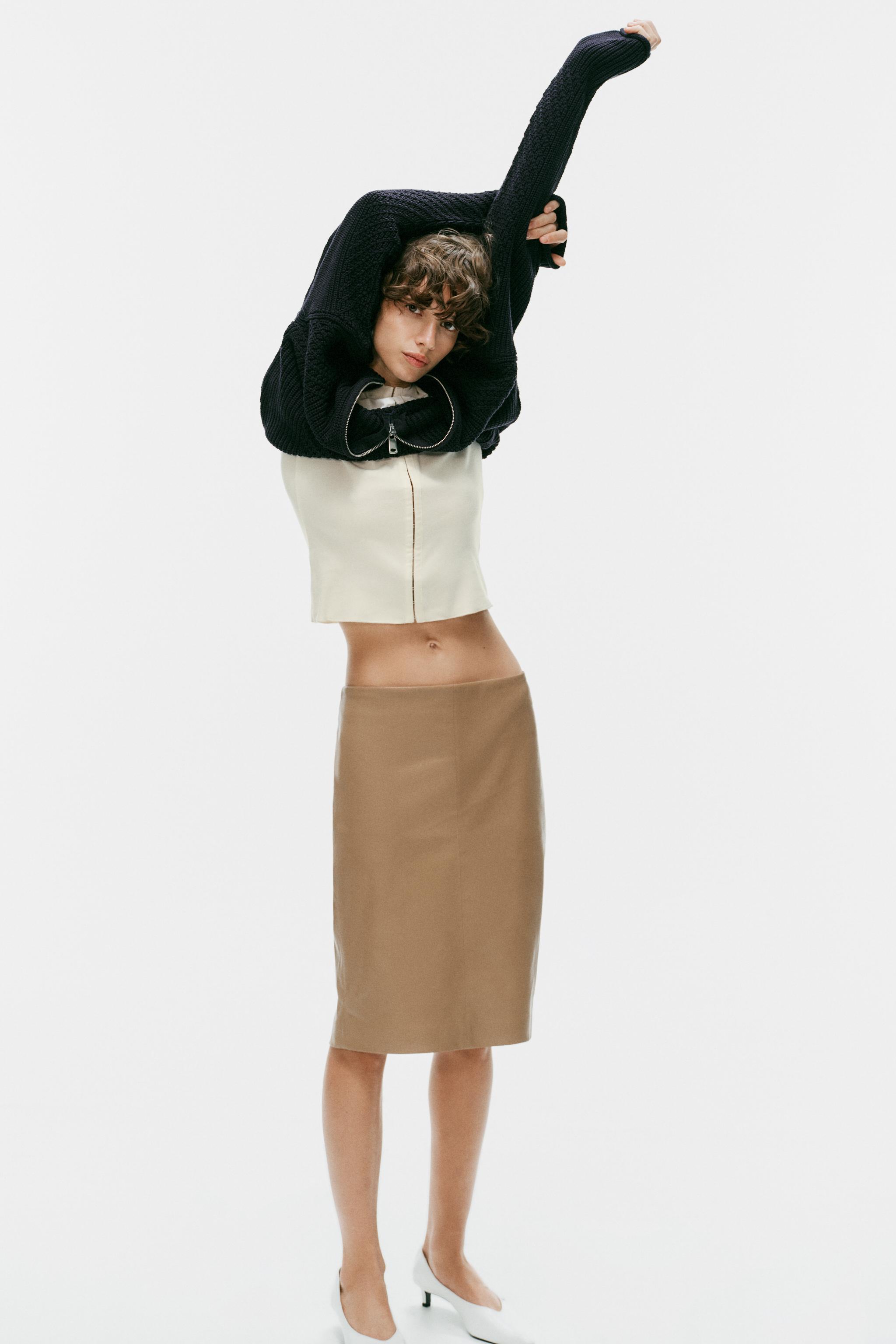 STRUCTURED KNIT JUMPER — Navy blue