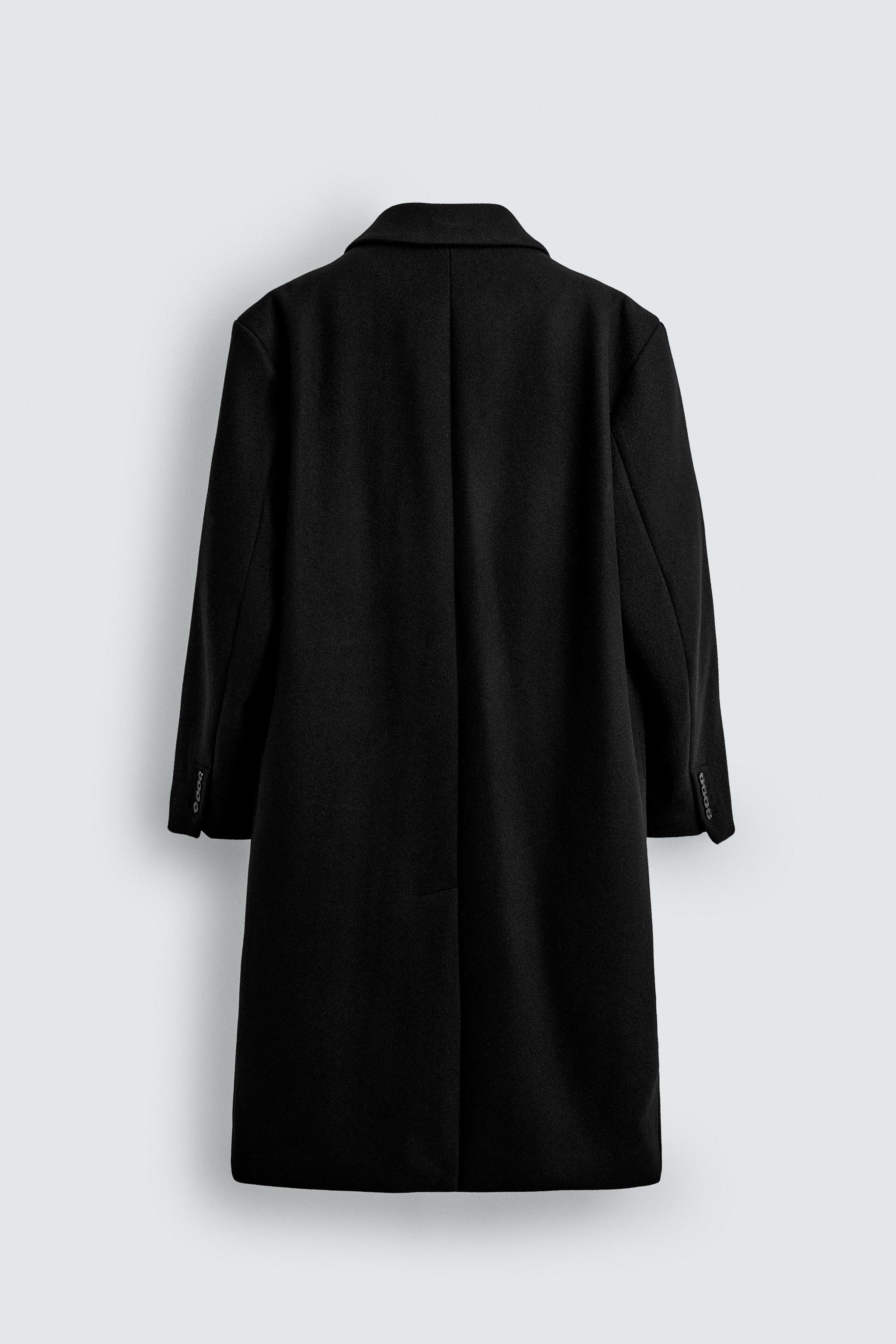 OVERSIZED DOUBLE BREASTED WOOL BLEND COAT
