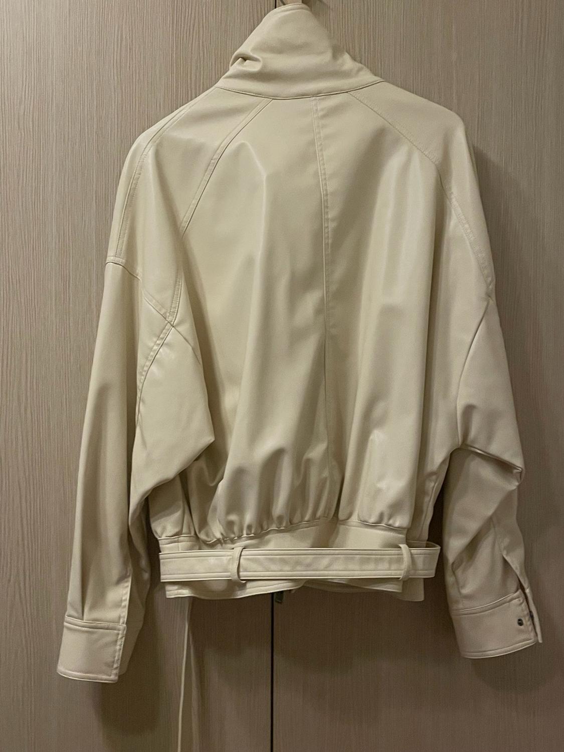 OVERSIZE LEATHER EFFECT BOMBER JACKET - Image 8