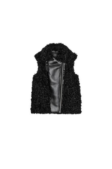 REVERSIBLE FAUX SHEARLING GILET ZW COLLECTION