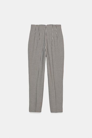 HIGH-WAIST TROUSERS - Black / White by Zara - Image 5