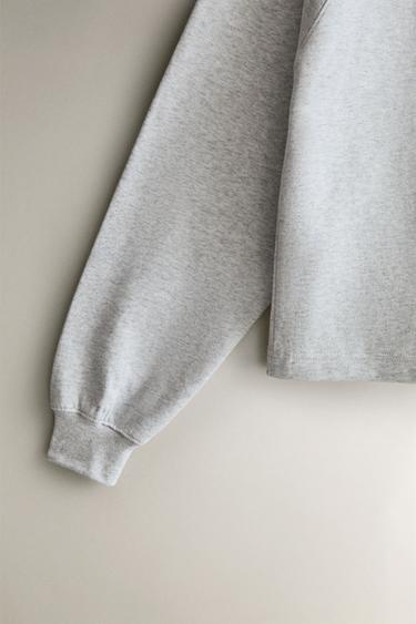 SWEAT-SHIRT EN COTON - Gris de Zara - Image 2