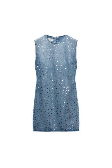 TRF DENIM MIRROR DRESS