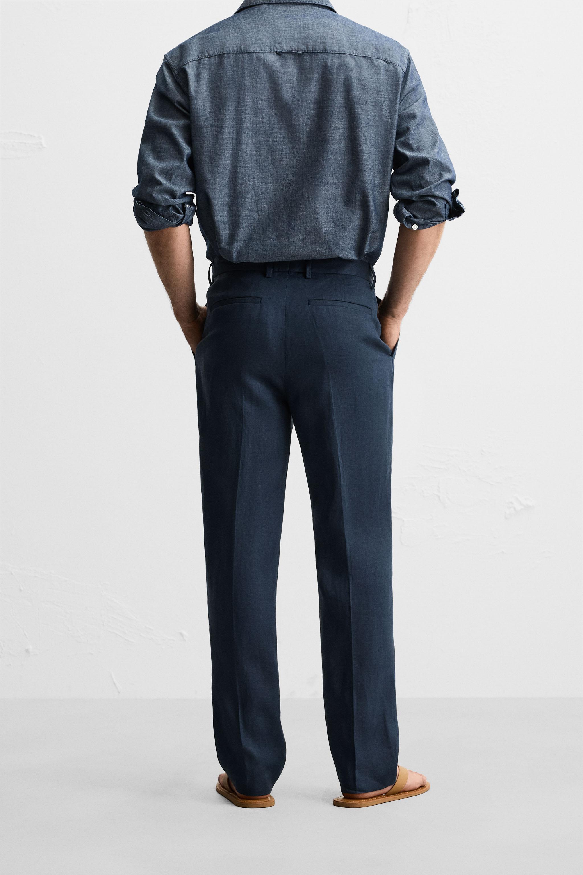 【ZARA】リネンジョガーパンツ インディゴブルー | 3501/776/405 リネンジョガーパンツ - インディゴブルー | ZARA Japan / 日本