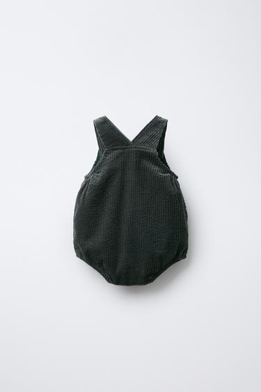 BODY EN VELOURS CÔTELÉ DOUBLÉ - Vert bouteille de Zara - Image 1