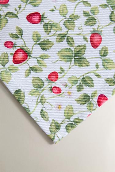 PACK SERVIETTES DE TABLE FRAISES (LOT DE 2) - Verts de Zara - Image 2