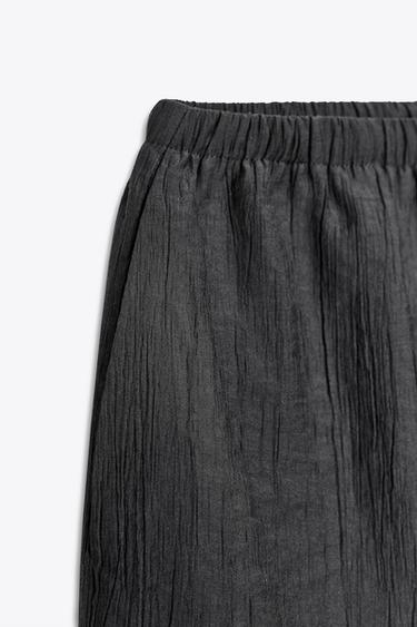 SHORT EFFET PLISSÉ - Bleu pétrole de Zara - Image 5
