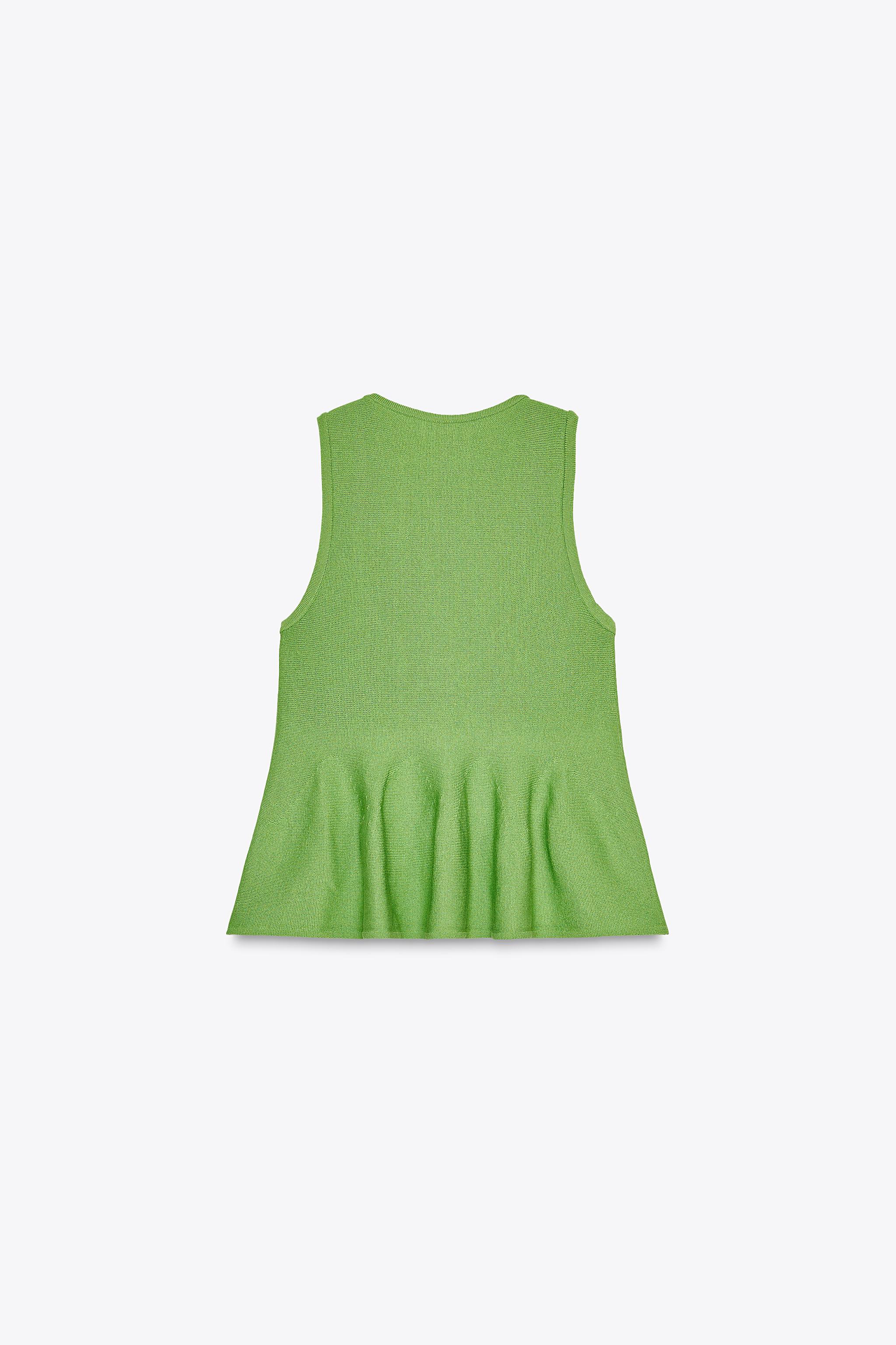 KNIT PEPLUM TOP