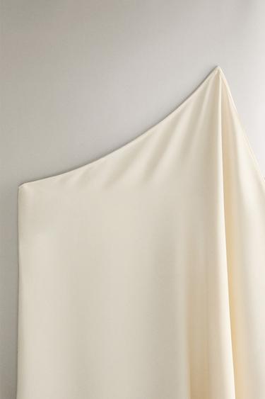 CAPE SATIN ASYMÉTRIQUE - Écru de Zara - Image 1