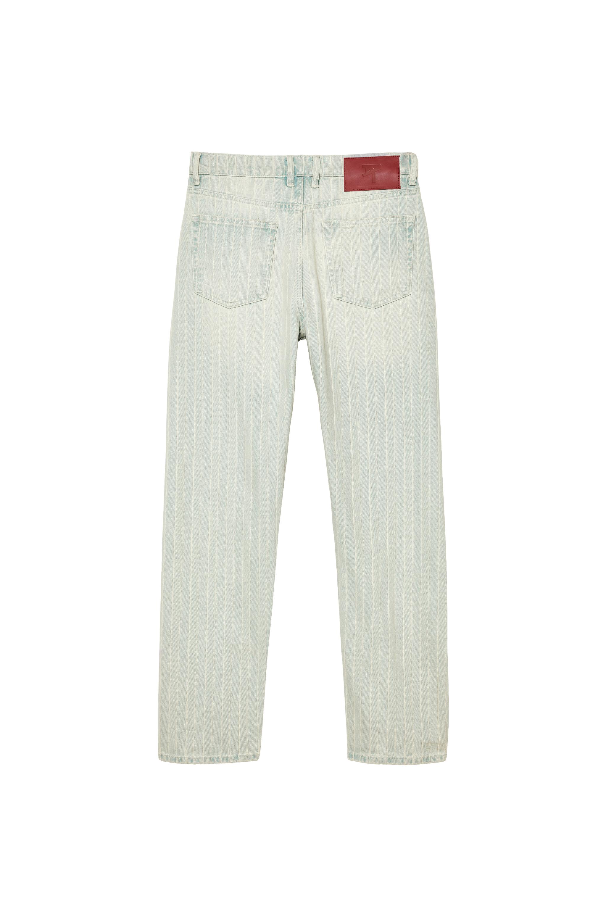 Мужские джинсы Zara HERRINGBONE STRAIGHT FIT JEANS — фото 4