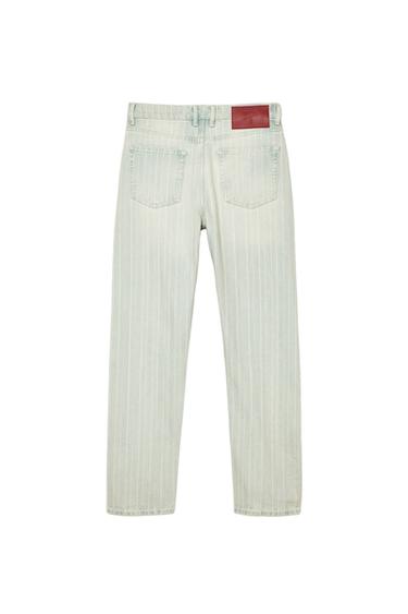 HERRINGBONE STRAIGHT-LEG JEANS - Light blue by Zara - Image 3