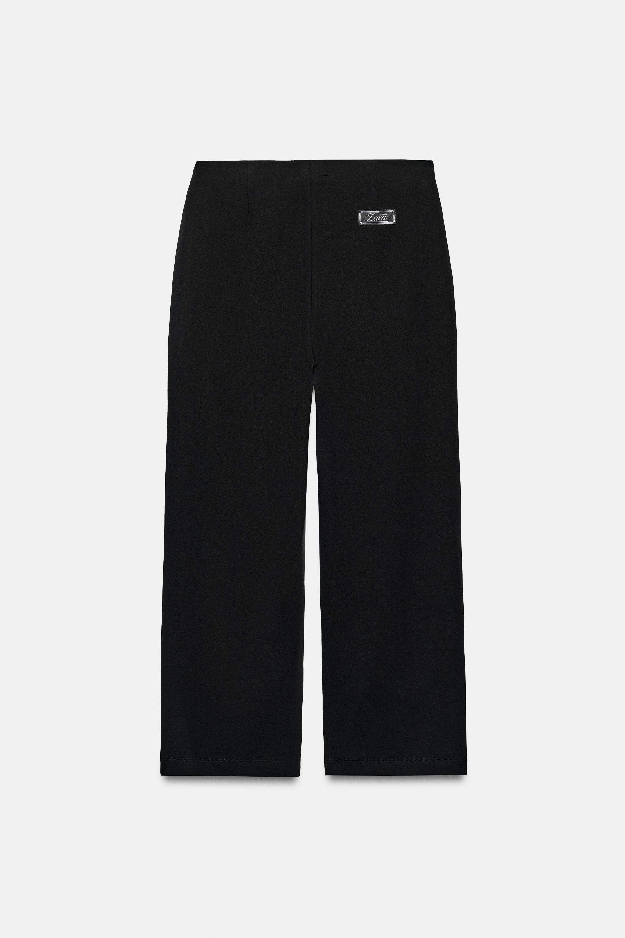 CROPPED WIDE-LEG TROUSERS