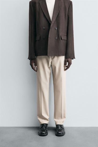 PANTALÓN JOGGER BÁSICO - Beige de Zara