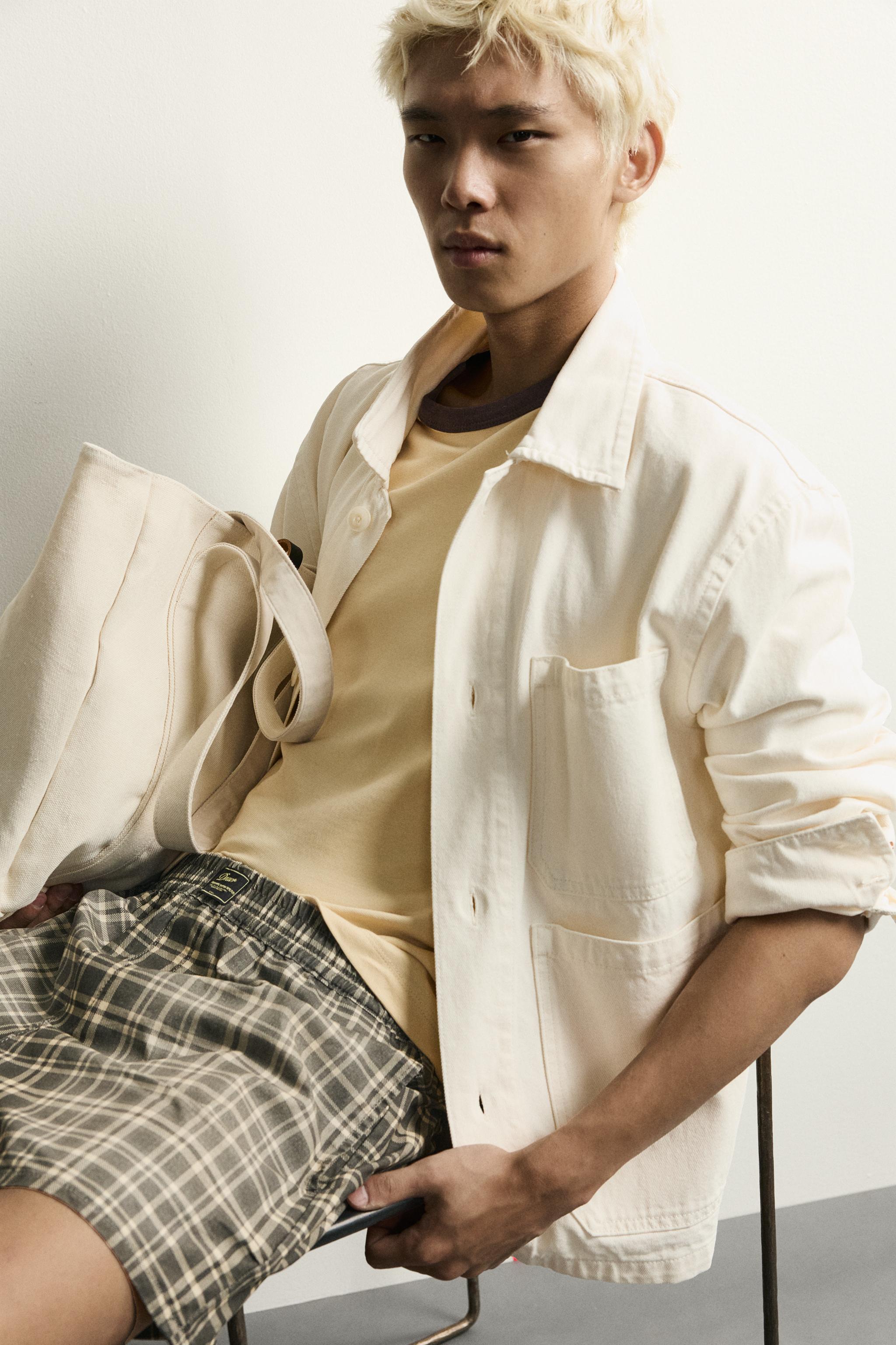 Мужские шорты Zara WASHED CHECKERED SHORTS — фото 5