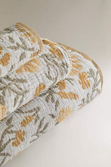 SERVIETTE DE BAIN GAZE JACQUARD - Multicolore de Zara - Image 1