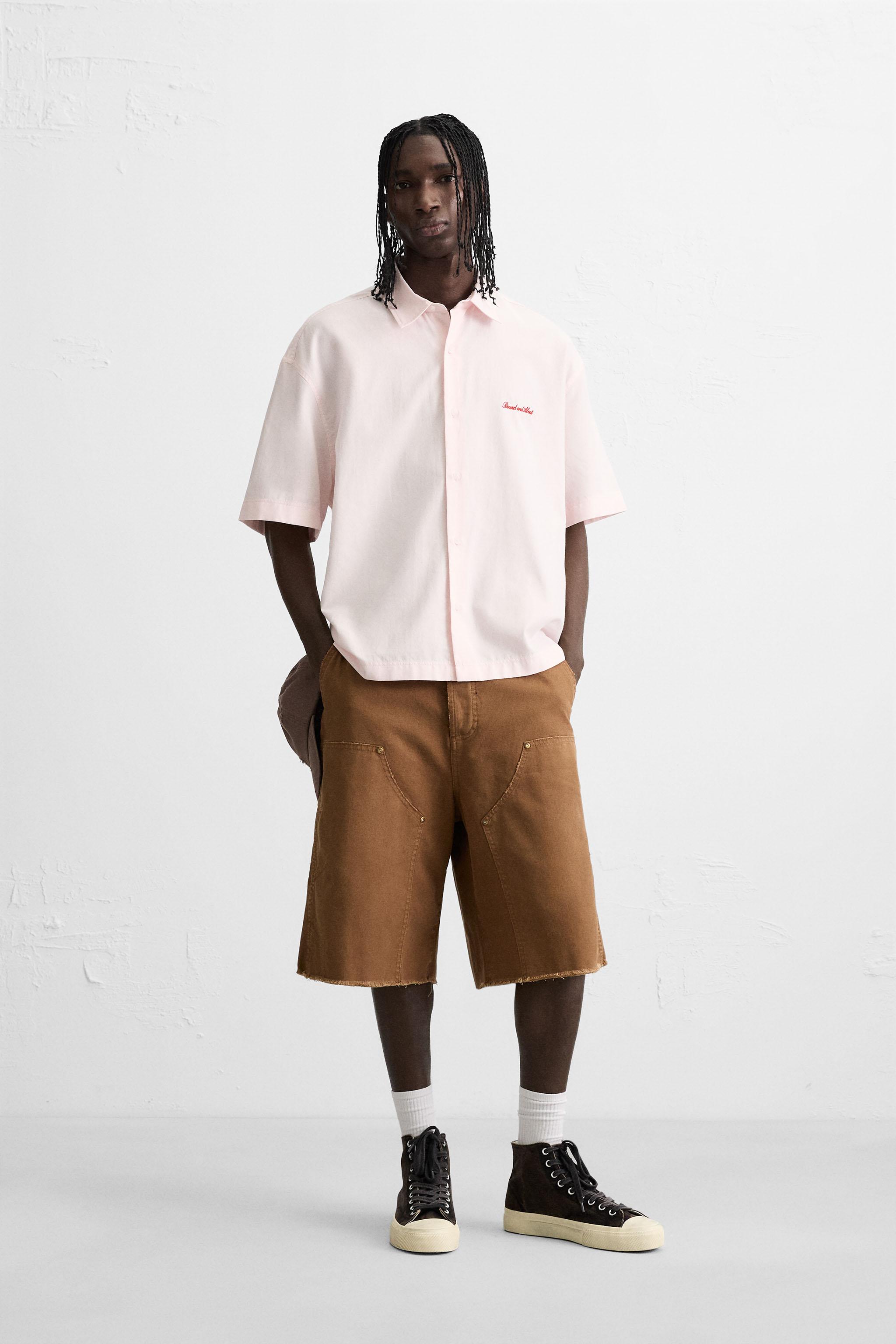 CHEMISE BRODERIE CONTRASTE