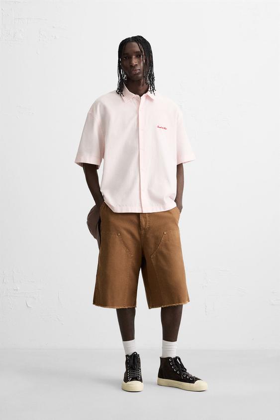 CONTRAST EMBROIDERY SHIRT