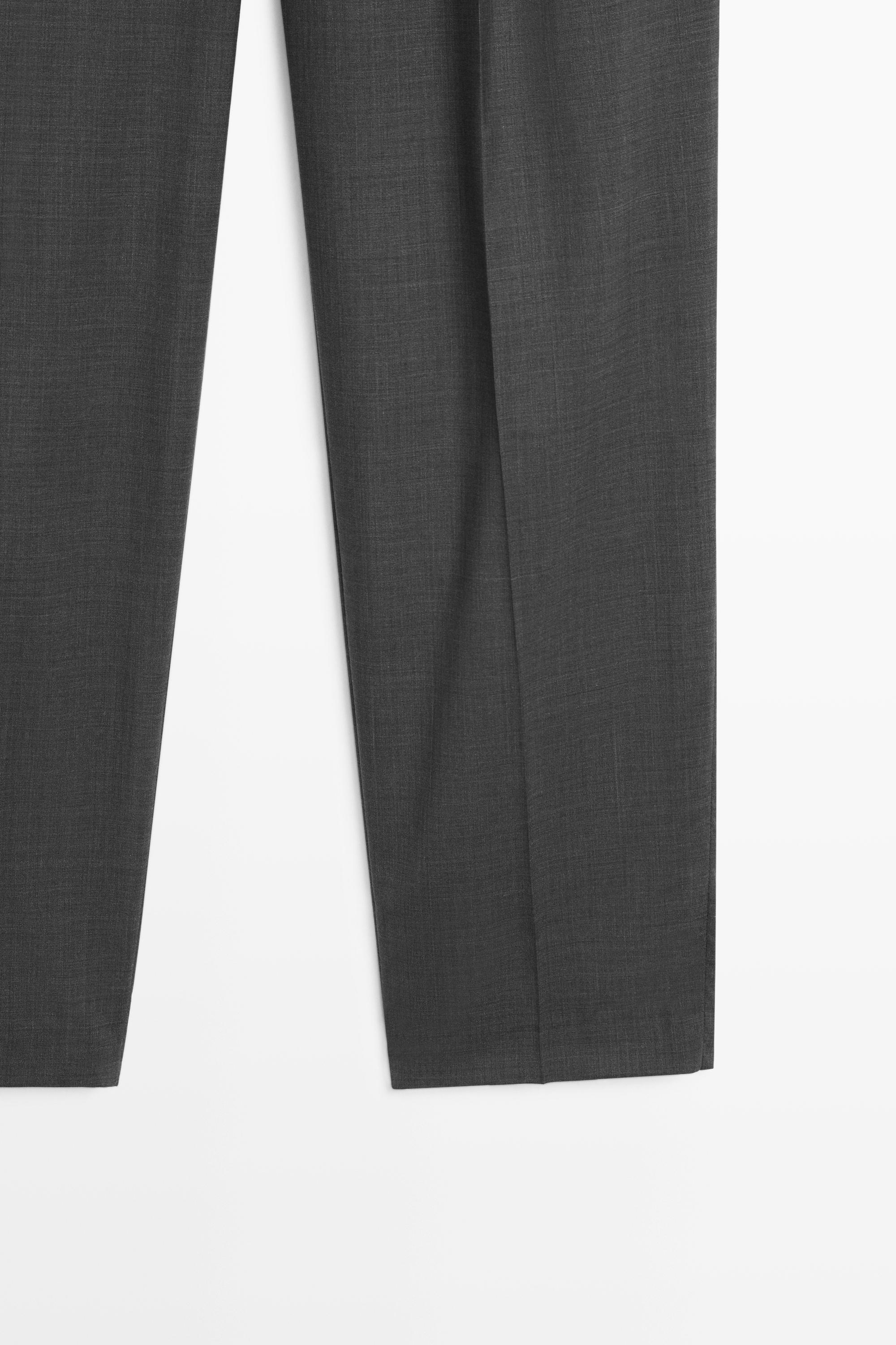 100% cool wool pleated pants