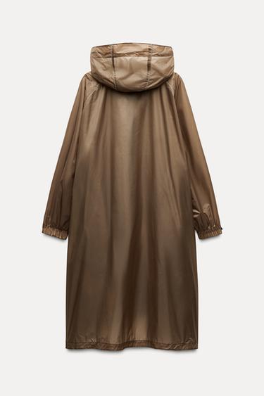 WATERPROOF & WINDPROOF LONG JACKET X AND WANDER® - Caramel by Zara - Image 5
