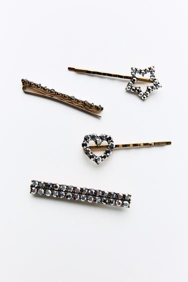 LOT DE 4 BARRETTES BRILLANTES - Doré de Zara - Image 7