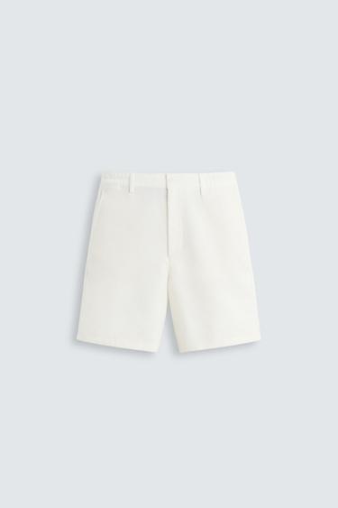 BERMUDA RELAXED FIT - Blanco de Zara
