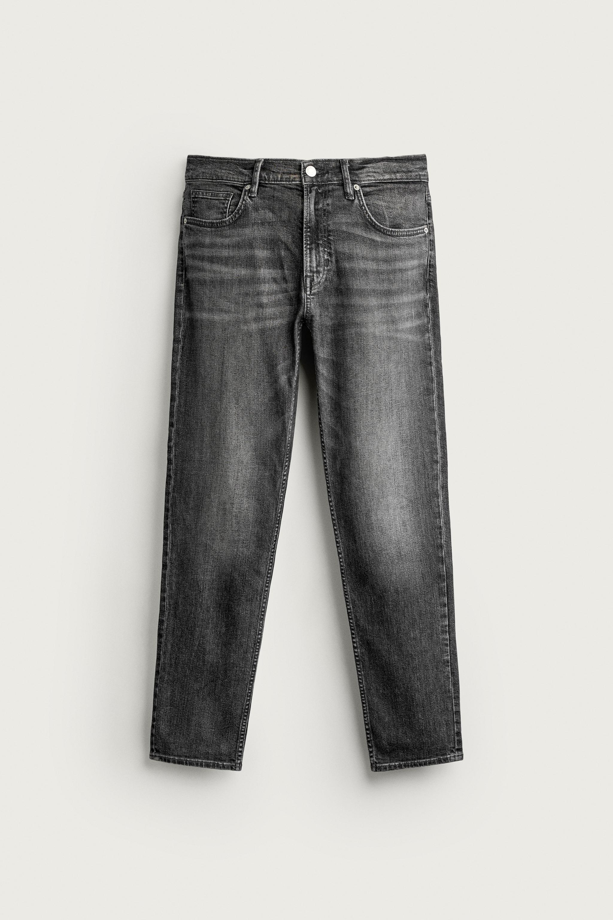 BASIC SLIM FIT JEANS — Gray