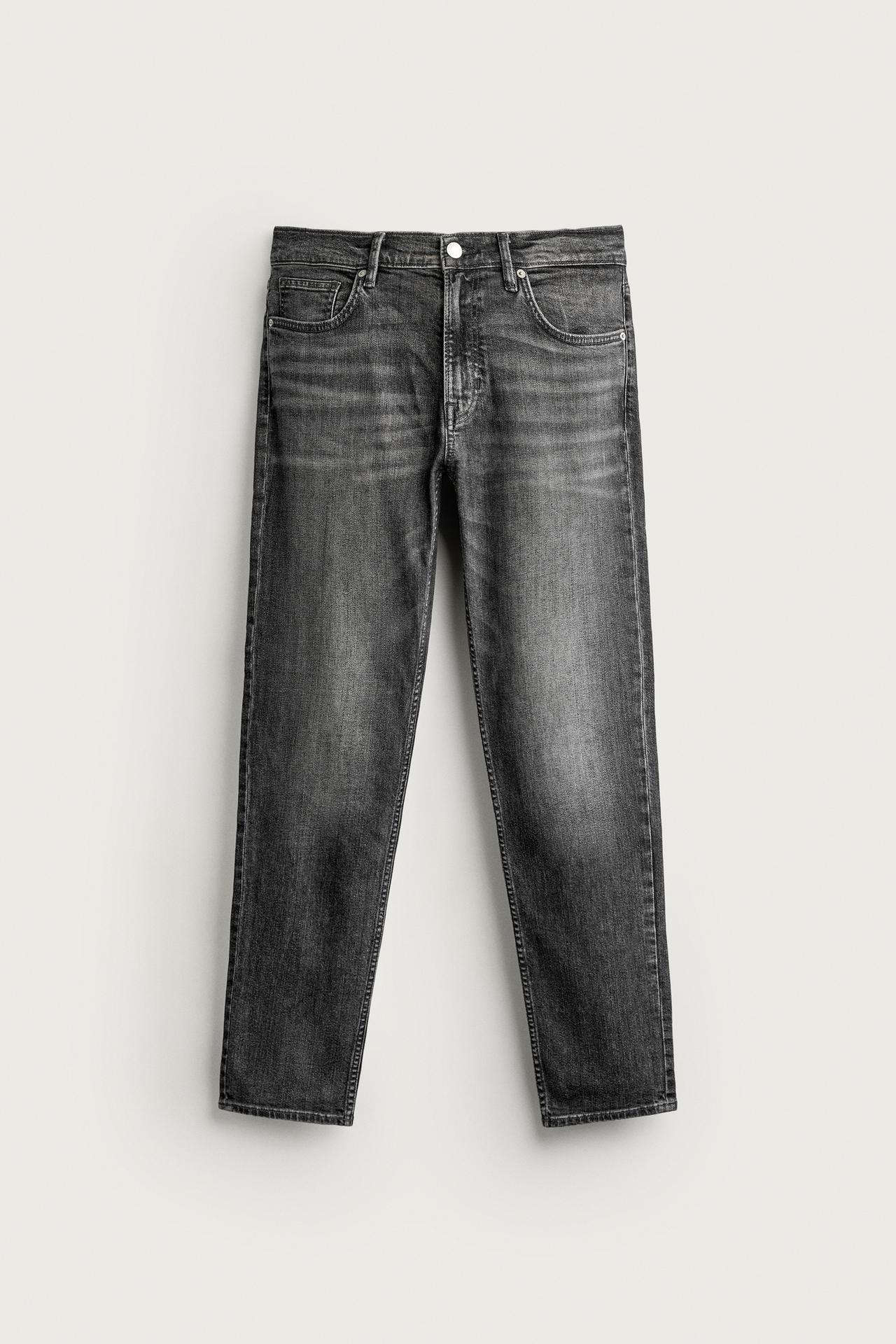 BASIC SLIM FIT JEANS — Gray