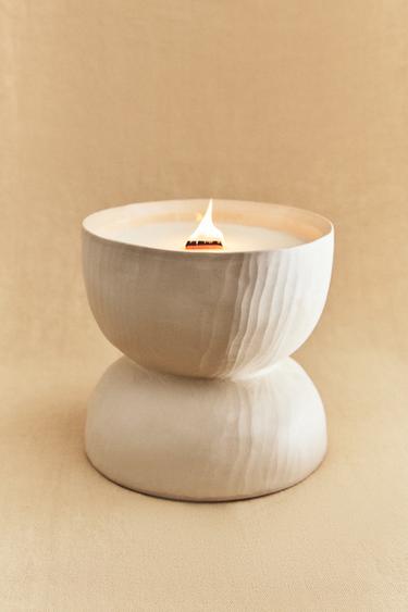 (1.025 KG) SACRED WOODS SCENTED CANDLE - Oyster-white by Zara - Image 5